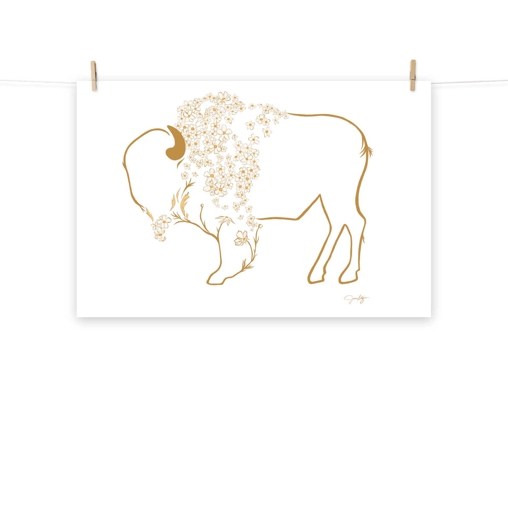 Mae - Daisy Bison Print
