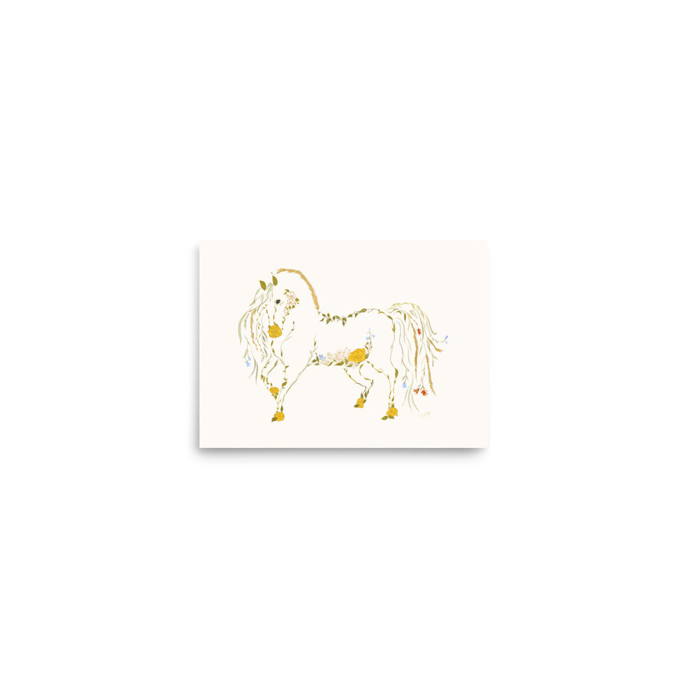 Belle - Wildflower Horse Poster