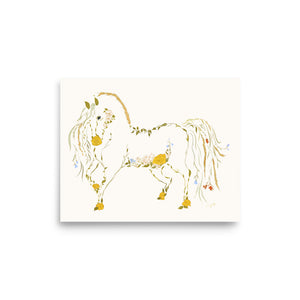 Belle - Wildflower Horse Poster