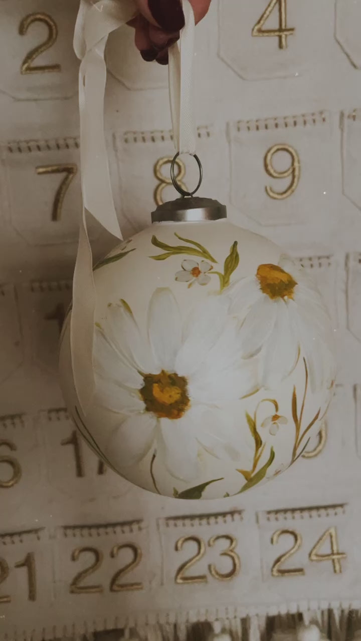 Wild Daisy Hand Painted Ornament