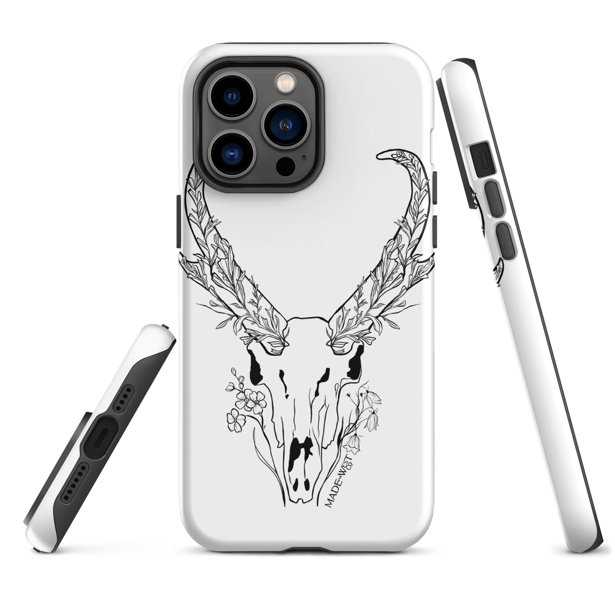 Sagebrush Antelope - Black/White Tough Case for iPhone®