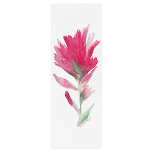 Pink Watercolor Indian Paintbrush  Yoga mat
