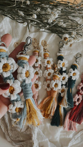 Daisy Chain Macrame Keychain