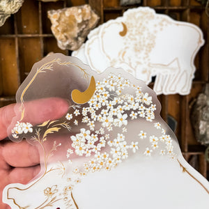 Large Daisy Bison Vinyl Sticker